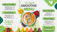 Green Smoothie Bar Menu Digital Display Templ template