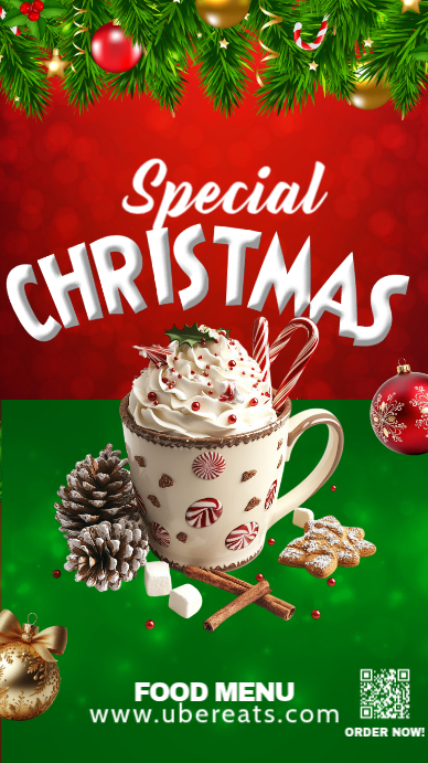 Copy of Green Special Christmas Food Menu Instagram Story | PosterMyWall