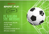 Green Sports Club Postcard template