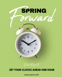 Green Spring Forward Instagram Portrait template