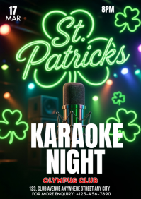 Green St Patrick's Day  A3 template