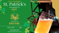 Green St Patrick's Day Banner Facebook Cover Video (16:9) template