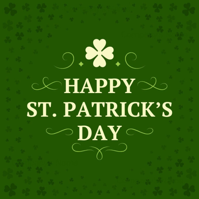 Green St Patrick's Day Instagram Post Wpis na Instagrama template