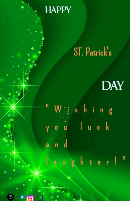 Green St Patrick's Day Template  Poster Plakat