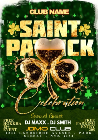 Green St. Patrick's Day Celebration A1 Video template