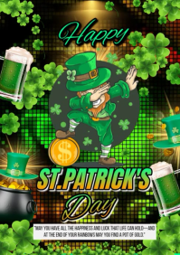 Green St. Patrick's Day Celebration A4 Video template