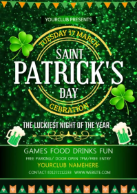 Green St. Patrick's Day Celebration A5 Video template