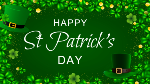 Green St. Patrick's Day Celebration Digital Display template