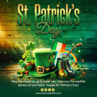 Green St. Patrick's Day Celebration Instagram Post template