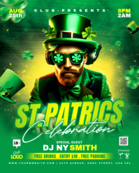 Green St. Patrick's Day Celebration Instagram Portrait template