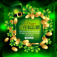 Green St. Patrick's Day Celebration Instagram Post template