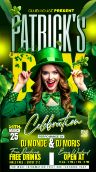 Green St. Patrick's Day Celebration Instagram Story Instagram-Story template
