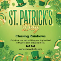 Green St. Patrick's Day Celebration Instagram Post template