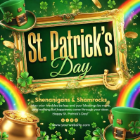 Green St. Patrick's Day Celebration Instagram Post Video template