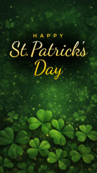 Green St. Patrick's Day Celebration Instagram Story template