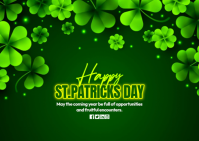 Green St. Patrick's Day Celebration Postcard template