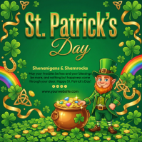 Green St. Patrick's Day Instagram Post template