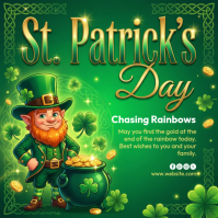 Green St. Patrick's Day Instagram Post template