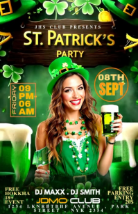 Green St. Patrick's Day Party Tabloid Video template