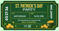 Green St. Patrick's Day Party ticket voucher Facebook Shared Image template
