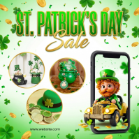 Green St. Patrick's Day Sale Instagram Post Instagram-Beitrag template