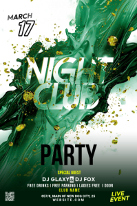 绿色 Nightclub Party Tumblr Graphic Template