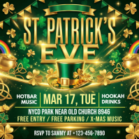 Green St. Patrick's Eve Instagram Post template