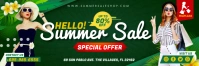 Green Summer Shopping Sale 2' x 6' Banner Tem template