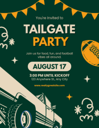 Green Tailgate Party Flyer (us Letter) template