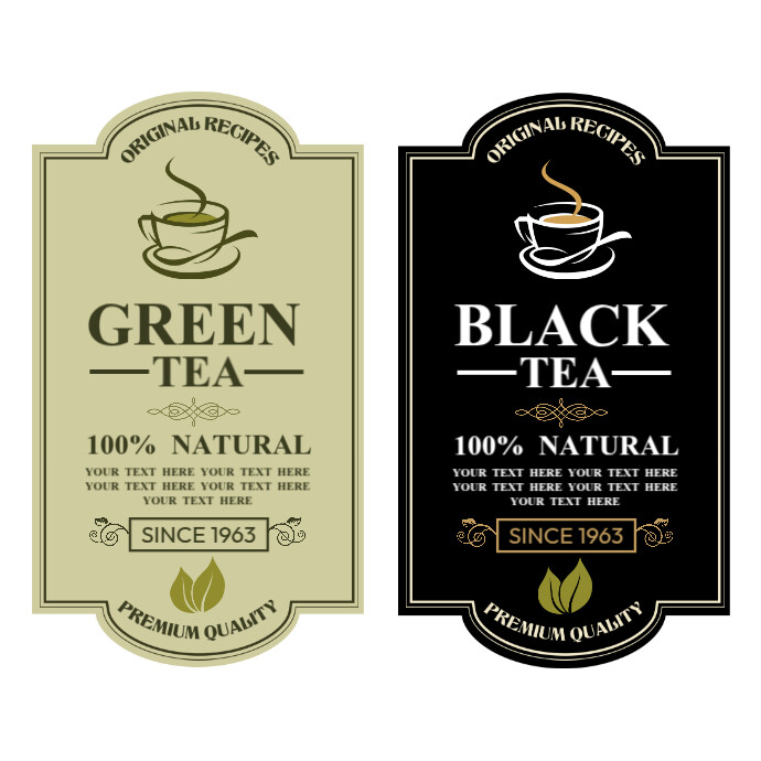 Copy of Green Tea Label | PosterMyWall