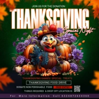Green Thanksgiving Instagram Post Instagram-Beitrag template