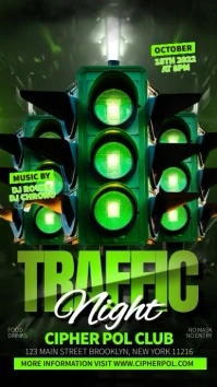 Green Traffic Party Video Instagram-verhaal template
