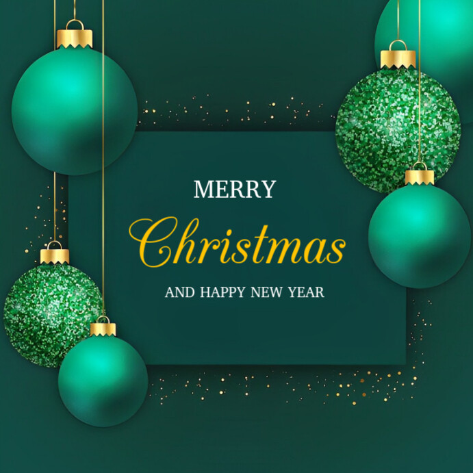 Copy of Green Typographic Merry Christmas And Happy New Year Instagram ...