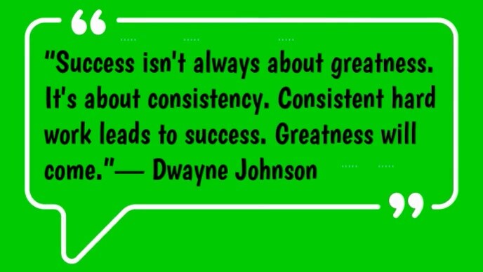 Green Typographic Persistence And Consistency Quote Youtube Thumbnail template