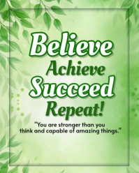 Green Typographic Positivity  Instagram Portrait template