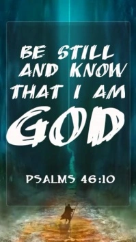 Green Typographic Psalms 46:10 Verse  Facebook Story template