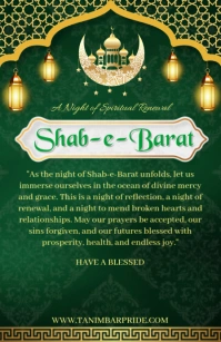 Green Typographic Shab E Barat 2025  Tabloid Tabloide template