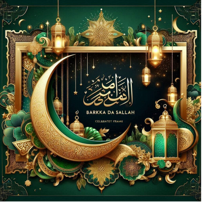 Green Typography Barka Da Sallah Instagram P Template | PosterMyWall