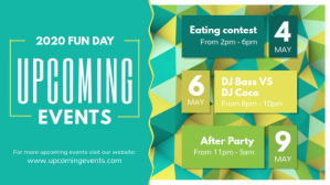 Turchese Event Schedule Facebook Cover Video Template