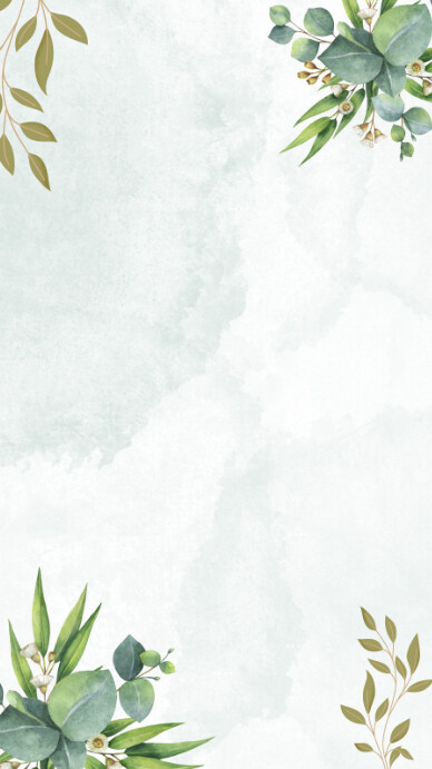 Green water color frame Instagram Story template