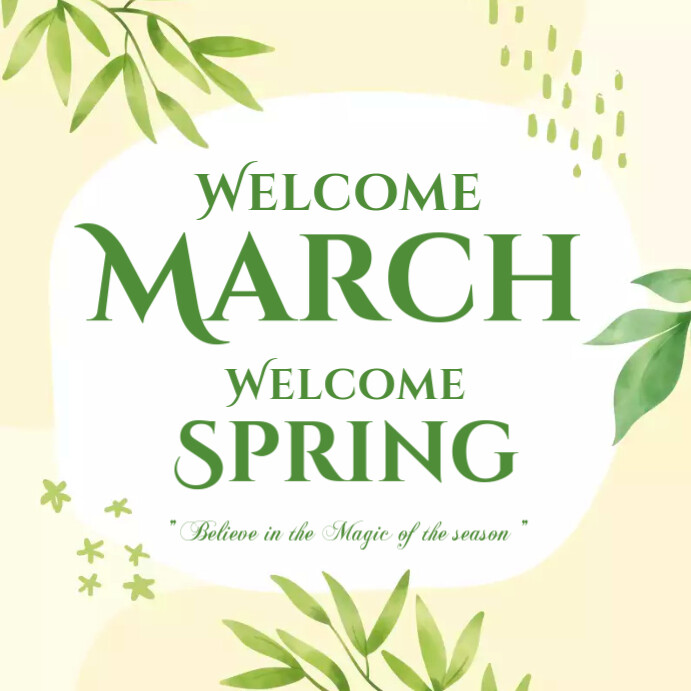 Copy of green welcome march | PosterMyWall