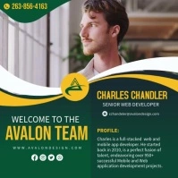 Green Welcome To The Team Instagram Video Tem template