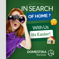 Green White Acqua Real Estate Instagram Post Template – ‘In Search of Home?’ Instagram Post Wpis na Instagrama