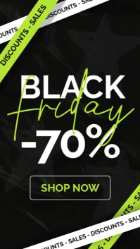 green white and black modern minimal  Black Friday Social Media Template – Instagram Story