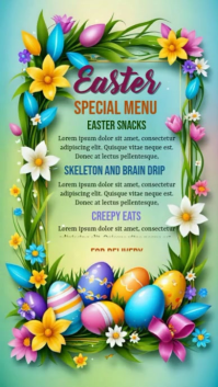 Green White List-based Easter Menu Template Tumblr Graphic Instagram Story