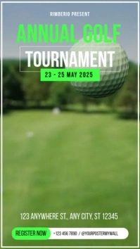 Green white Modern & Minimal Golf Tournament Instagram Story template