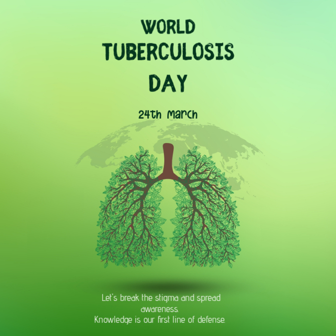 Green World Tuberculosis Day Instagram Post Template | PosterMyWall