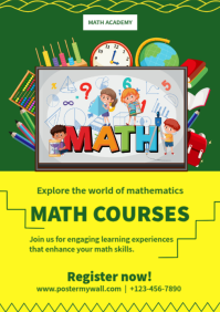 White Math Learning A4 Template | PosterMyWall