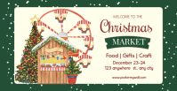 Green Yellow Modern & Minimal Christmas Market Sampul Acara Facebook template