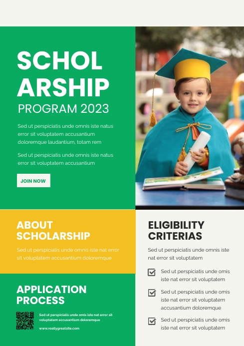 Green Yellow Scholarship Program Information A4 template